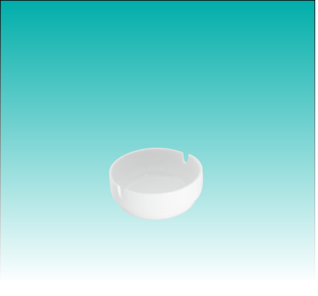 Aschenbecher mini rund Porzellan, weiß